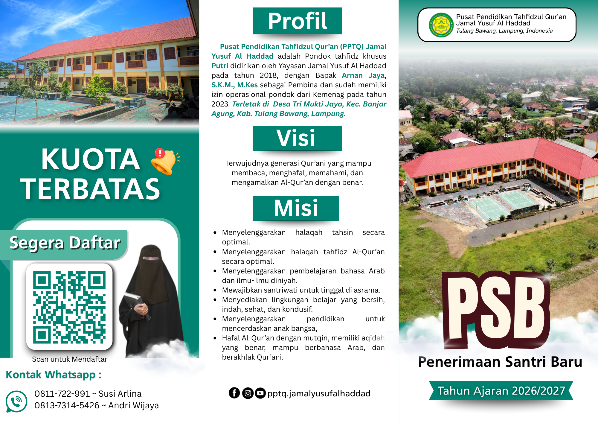 Brosur Halaman 1 PPTQ Jamal Yusuf Al-Haddad