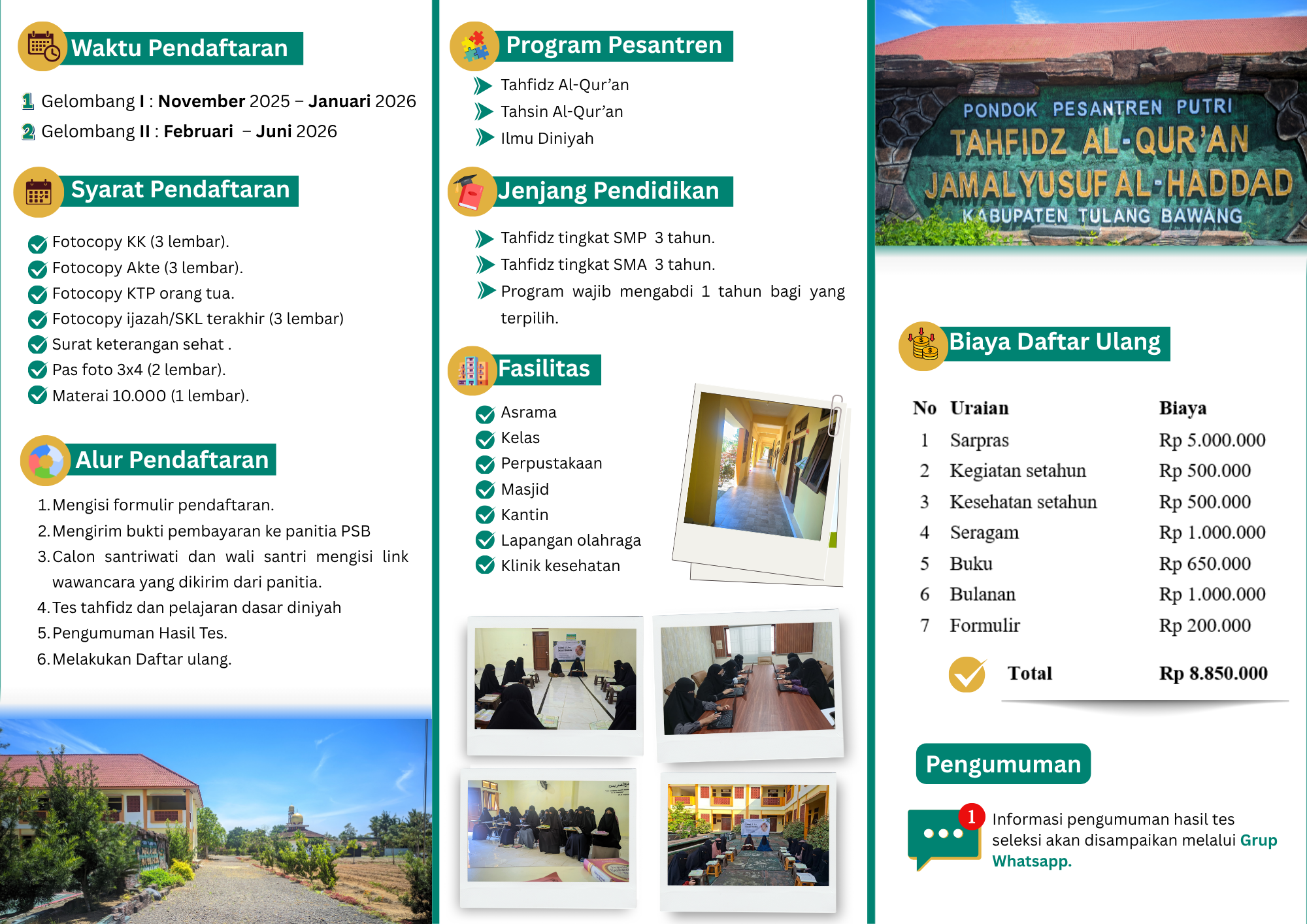 Brosur Halaman 2 PPTQ Jamal Yusuf Al-Haddad